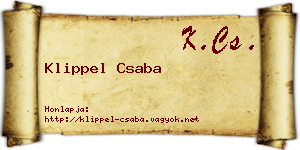 Klippel Csaba névjegykártya